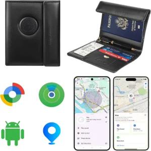 iOS 및 안드로이드용 블루투스 트래커가 탑재된 MiLi 스마트 패스포트 홀더 Find My Google Hub와 연동