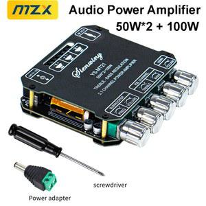 YS MT21 2.1채널 오디오 파워 앰프 100W 2 100W 디지털 모듈 서브우퍼 AUX 블루투스 무선 12/24V 스테레오 하이파이 스피커