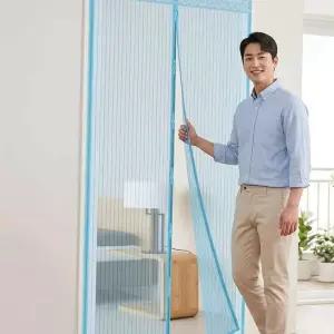 해충 여름철 차단 방충 자석방충망 원형 모기장 자동 문 방문(90x210cm)