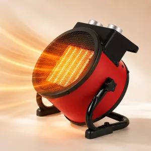 케이페이지 KEH-2530RD PTC 전기 온풍기 3000W 2단 풍량 온도조절 송풍기능 상하각도조절 전도안전 과열방지 이동손잡이 스탠드 히터