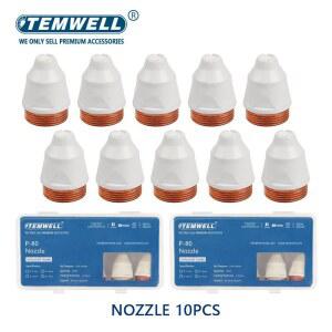TEMWELL 코팅 플라즈마 절단 깍지 전극 플라즈마 절단 토치 CNC 토치 용접 팁 1.1mm 1.3mm 1.5mm 1.7mm 60A 80A 20