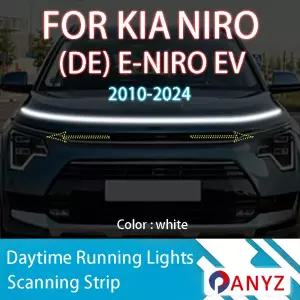 기아 니로 DE -2024 신형 업그레이드 LED 주간 주행등 스캔 시동 후드 DRL 가이드 장식 앰비언트 램프 12V