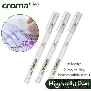 Croma 1/3/5Pcs 1.0mm 하이라이트 젤 펜 마커 학생 드로잉 아트 쓰기 용품을위한 파인 팁