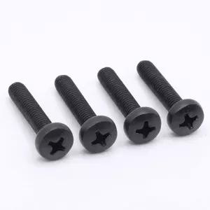 교체용 나사 M5 x 25mm TV 스탠드 다양한 TCL 호환 49/55/60/65인치 화면 크기용 검은색 도금 다리/받침/발