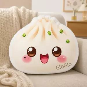 바오 만두 음식 귀여운 만화 캐릭터 플러시 베개 쿠션 불규칙 모양의 봉제 홈 데코 선물 소파 침대