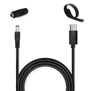 RAINSUNG DC 12V 3A 전원 어댑터 케이블 USB-C to 5.5mm x 변환 LED 스트립 조명 CCTV 카메라 스튜디오용
