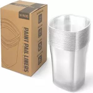 HIUMTE 18개입 페인트 통 라이너 2500CT 스타일 핸드 호환 컵용 버킷 단독 또는 함께 사용 가능 1쿼트 용량