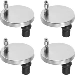 uxcell 4개 세트 변기 시트 경첩 고정구 퀵 릴리스 상단 고정 너트 및 나사 구멍 피팅 55mm 베이스가