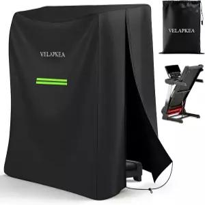 VELAPKEA 접이식 러닝머신 커버 600D 방수 46인치 길이 x 38인치 너비 66인치 높이 방진 전체 지퍼 견고한