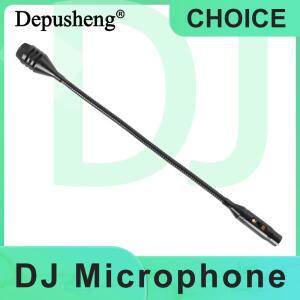 Depusheng 전문 다이나믹 DJ 마이크 (믹서 전용 디스크 소리 지르는 KTV 바 구즈넥 용 스위치 포함)