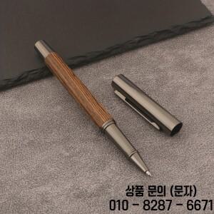 1PC 나무 롤러 볼 펜 로즈우드 서명 블랙 호두 금속 액세서리 비즈니스 사무실 필기 용품