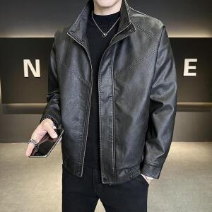 깜3 남성 가죽 재킷 코트 가을 차이나 오토바이