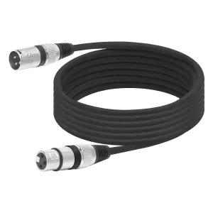 Goldee 33피트 XLR 마이크 케이블 검은색 1팩 남성에서 여성으로 듀얼 차폐 셀프 잠금 커넥터 오디오 믹서