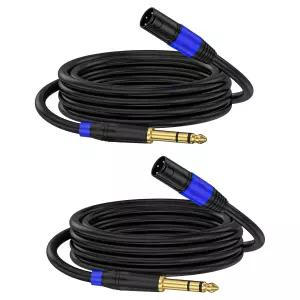 ZTOXLR 1/4 TRS에서 XLR 1.2M 프로 밸런스 인터커넥트 케이블 남성에서 1/4인치 6.35mm 스테레오 마이크