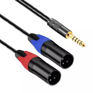 고토르 4.4mm에서 듀얼 XLR 밸런스 헤드폰 어댑터 케이블 - 펜타콘용 3핀 남성 교체품
