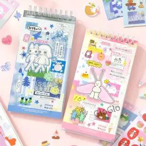 20 시트 만화 애완 동물 스티커 책 Diy 일기 장식 학교 공급 핸드 계정 Scrapbooking 편지지