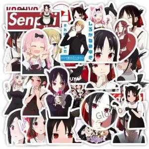 50pcs Kaguya-sama 사랑은 전쟁입니다 스티커 노트북 자전거 기타 스케이트 보드 DIY 낙서 방수