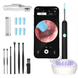 스마트 비주얼 귀 청소기 세트 카메라 1080P 귀이개 귀지 제거 도구 WIFI 연결 HD LED 조명 내시경 포함