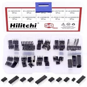 힐리치 10Values 집적 회로 칩 모음 키트 오팜프 단일 정밀 타이머 PWM LM324 UA741 NE5532 PC817 ULN2003