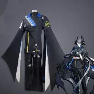 성인용 Arknights 프레 의상 블랙 의류 정장 모자 제외