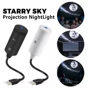 USB HD 스타 프로젝션 램프 2-in-1 미니 조명 가능 터치 컨트롤 무드등 눈에 좋은 분위기 장식