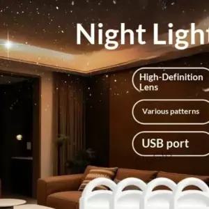 USB 차량용 실내 스타 360 ° 조절 가능한 플러그 앤 플레이 자동차 루프 데이트 장식용 무드등