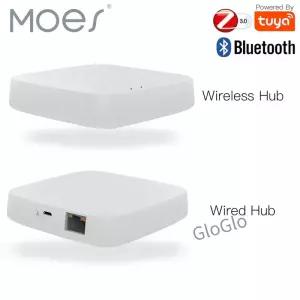 MOES ZigBee 무선 게이트웨이 허브 유선 다중 모드 브리지 Bluetooth 리모컨 메쉬 스마트 라이프 APP Alexa