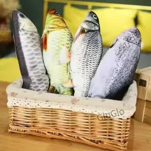 봉제 물고기 시뮬레이션 잉어 잔챙이 젓갈잉어 소금에 절인 생선 귀여운 만화 고양이 베개