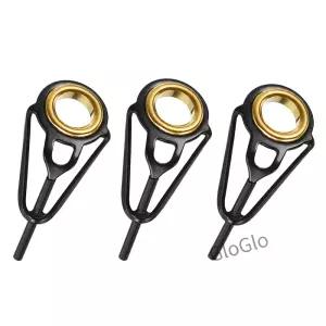 낚싯대 끝팁 수리 키트 3개 직경 1-7.5mm 교체 링 가이드 바닷물/민물 낚시용