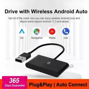 유선에서 무선으로 전환 가능한 안 오토 어댑터 앰비언트 라이트 5G WiFi 및 BT5.0 OEM 차량 라디오용 USB