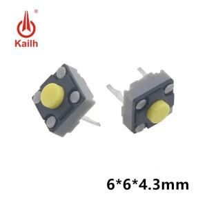 10Pcs Kailh 음소거 버튼 664.3mm 사각형 무음 스위치 마우스 마이크로 수리 부품 교체