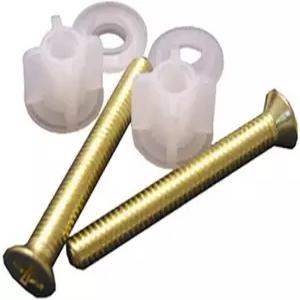 LASCO 14-1069 교체용 경첩 황동 볼트 와셔 및 너트(나무 변기 시트용) 2팩