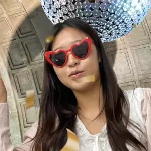 ( )뿔테 하트 선글라스 안경 레드 생일안경 파티선글라스어른용 파티용선글라스