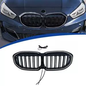 LED 라이트업 더블 슬랫 키드니 그릴 글로스 블랙 발광 프론트 BMW 1시리즈 F40 2