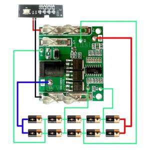 리튬 배터리 액세서리 3 MOS 보호 회로 기판 PCB Lomvum Zhipu Hongsong 21V 용 Makita 원본 없음
