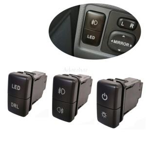 LED DRL 전원 라이트 듀얼 프론트 포그 바 스위치 팬 Toyota CRUISER PRADO 120 LC76 용 후면 디프 개조
