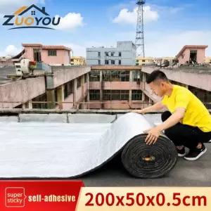 200x50x0.5cm 자가 접착 알루미늄 호일 폼 단열재 롤 RV 지붕 다락방 차고 창고용 열 및 소음 차단