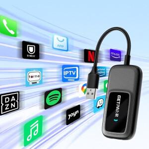 GetPairr 무선 카플레이 어댑터 432G 차량 멀티미디어 박스 GO 2.0 업그레이드 듀얼 WiFi 토요타 아우디 벤