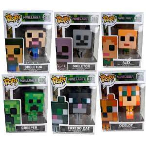 재고 있음 FUNKO POP 마인크래프트 캐릭터 피규어 크리퍼 스티브 비닐 수집용 장난감 액션 팬 선물 파티 증