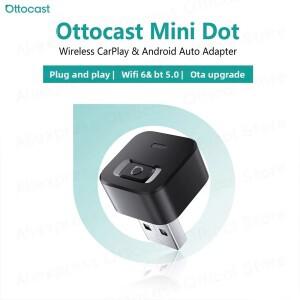 오토캐스트 미니 도트 큐브 무선 카플레이 안드로이드 오토 어댑터 2 in 1 USB AI 자동차 액세서리 도요타,
