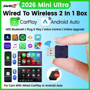 CarlinKit 5.0 미니 울트라 무선 어댑터 CarPlay 안드로이드 자동 OEM 플러그 앤 플레이 WiFi 블루투스 연