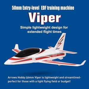 Arrows Hobby Viper 50mm EDF PNP(자이로 RC 비행기 제트 팬 모델 무선 조종 항공기 장난감 선물 파크 플라
