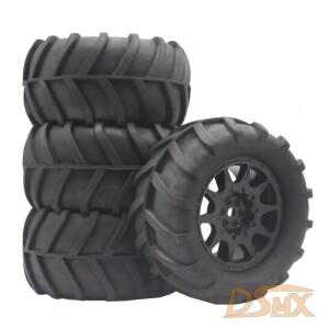 4개입 85mm 헥스 몬스터 트럭 휠 고무 타이어 SCY 16101 Pro WLTOYS 1/16 오프로드 RC 자동차 부품용