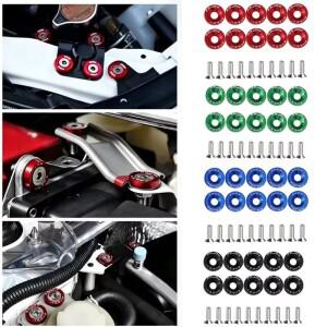 10/20PCS 자동차 알루미늄 와셔 M6 양극 처리된 카운터싱크 헤드 볼트 가스켓 JDM 레이싱 (혼다, BMW, 토요