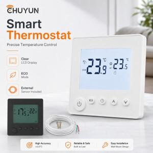전기 물 난방용 16A 디지털 온도 조절기 LCD 컨트롤러 AC90-240V 벽걸이형