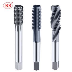 BB CNC 카바이드 탭 나선형 스트레이트 플루트 Fluteless 기계 성형 코팅 경도 M2 금속 1PCS