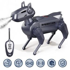 RC 로봇 개 DIY 조립 과학 장난감 원격 제어 기계 애완 동물 교육용 키트 어린이를위한 전자 소년