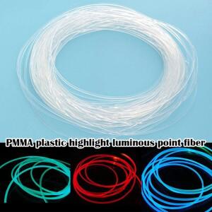 1M PMMA 사이드 글로우 광섬유 케이블 1.5/2/3mm 직경 자동차 천장 조명 홈 가든 파티