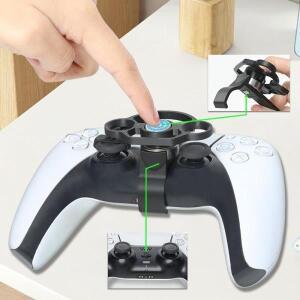 PS5 호환 컨트롤러용 레이싱 휠 - 그립베이스  미니 스티어링 부착물 그란투리스모 포르자모터스포츠와 호