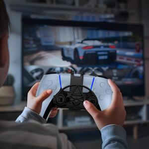PS5 호환 컨트롤러용 미니 레이싱 휠 자동차 스티어링휠  3D 프린팅 게임 콘솔 핸들  플레이